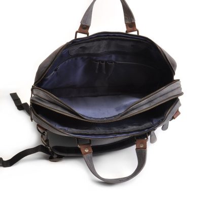 Berba Leren 3 in 1 rugzak briefcase B033 Navy - Afbeelding 3